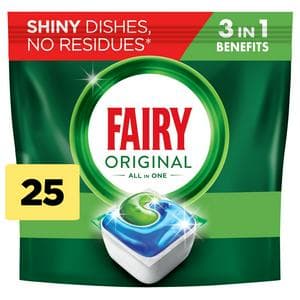 Fairy 25 x Original All In One Dishwasher Regular Tablets