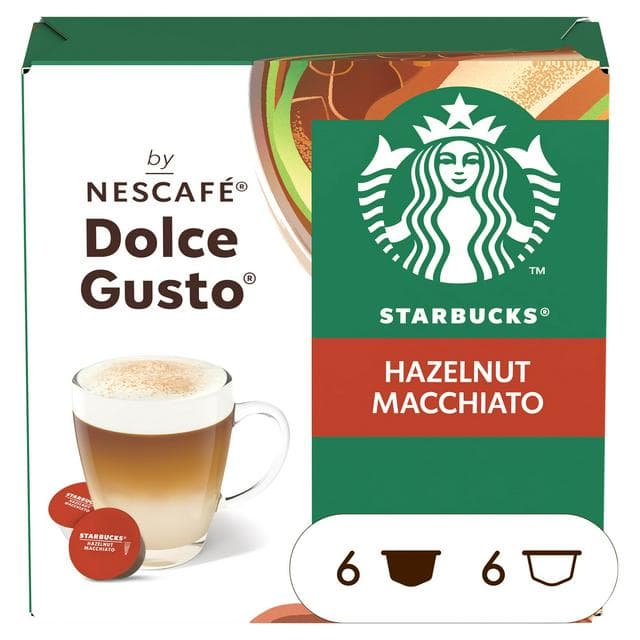 Nescafé Dolce Gusto Starbucks Hazelnut Macchiato 100% Arabica Coffee 123g - gallery image 1