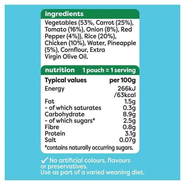 Heinz Sweet & Sour Chicken Baby Food Pouch 10+ Months 180g - gallery image 5