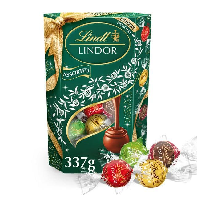 Lindt Lindor 337g Assorted Chocolate Truffles, Festive Edition - gallery image 1