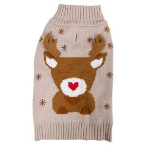 Rosewood Cupid & Comet Reindeer Jumper for Large Dogs