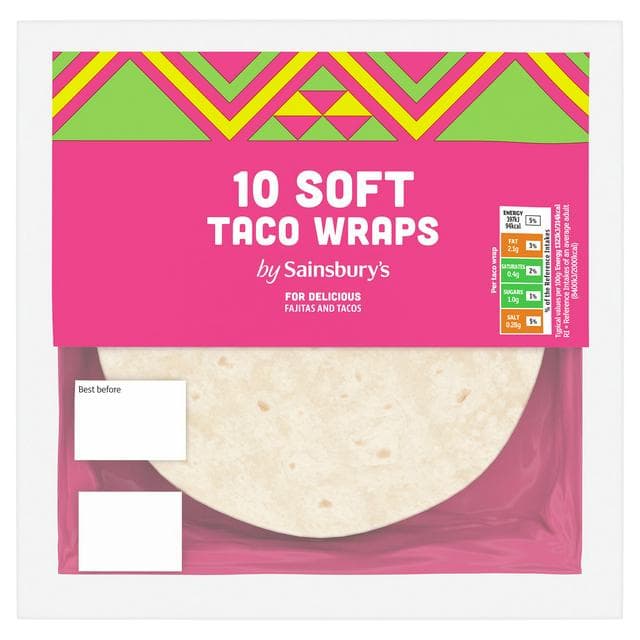 Sainsbury's 10 x Soft Taco Wraps 300g - gallery image 1