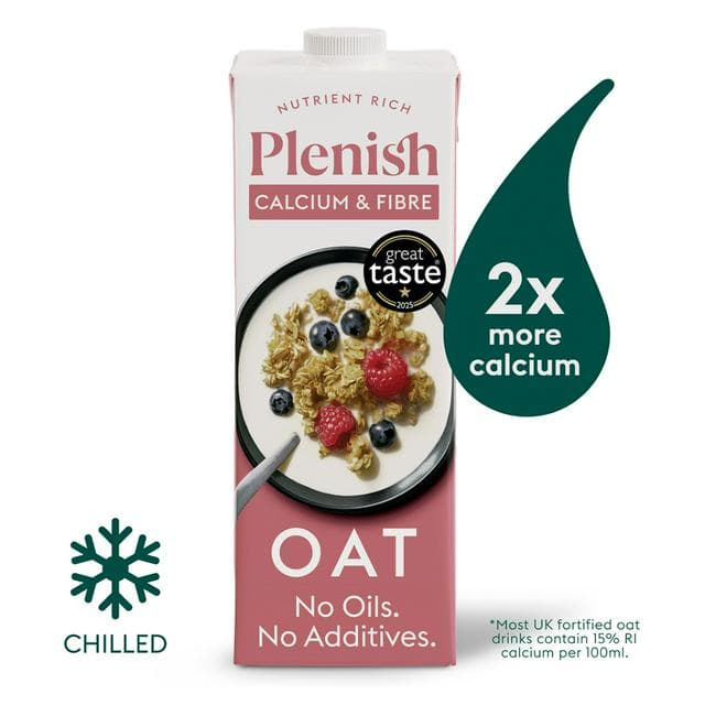 Plenish 1L Chilled Dairy Free Oat Calcium & Fibre Drink - gallery image 1