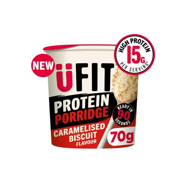 UFIT Protein Caramelised Biscuit Porridge Pot 70g - gallery image 1
