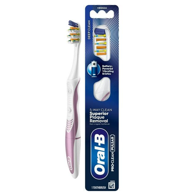 Oral-B Pro Clean Pulsar Battery Powered Toothbrush Superior 5 Way Plaque Removal - gallery image 1