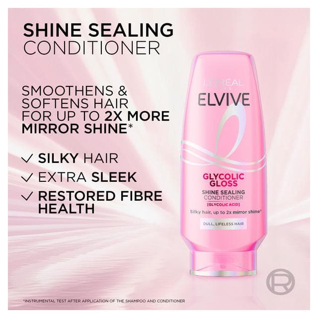 L'Oréal Paris Elvive Glycolic Gloss Shine Sealing Conditioner for Dull Hair 300ml - gallery image 2