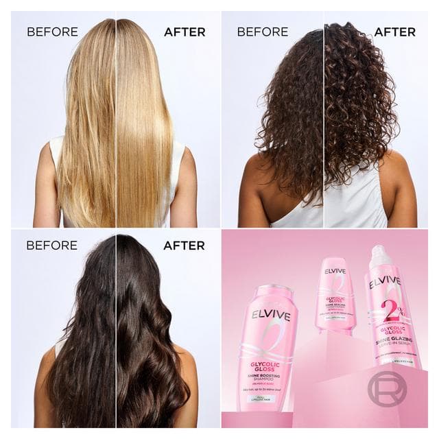L'Oréal Paris Elvive Glycolic Gloss Shine Sealing Conditioner for Dull Hair 300ml - gallery image 4