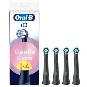 Oral-B iO Gentle Care Black Original Replacement Round Brush Heads x4