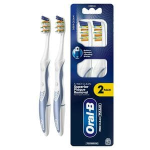 Oral-B Pro Clean Pulsar Battery Powered Toothbrush Superior 5 Way Plaque Removal x2