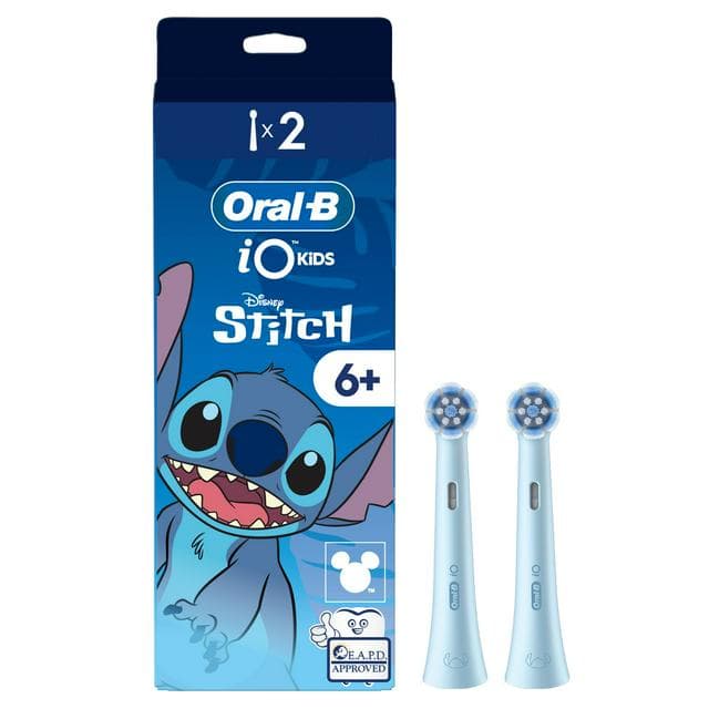Oral-B iO Kids Disney Stitch Electric Toothbrush Head for Ages 6+ x2 - gallery image 1