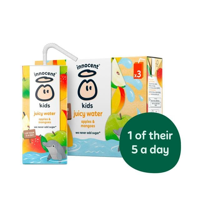 Innocent Kids Juicy Water Apples & Mangoes 3 x 200ml - gallery image 1