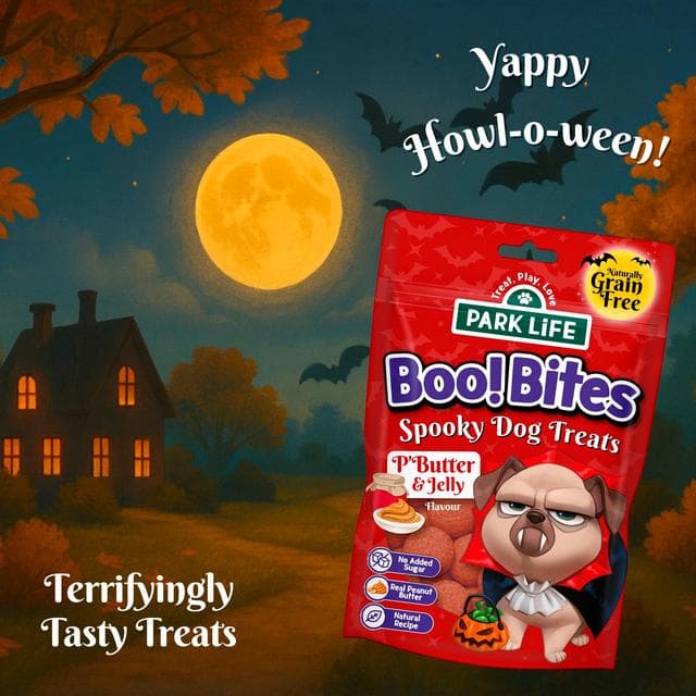 Park Life Boo Bites 100g Peanut Butter & Jelly Spooky Dog Treats - gallery image 6