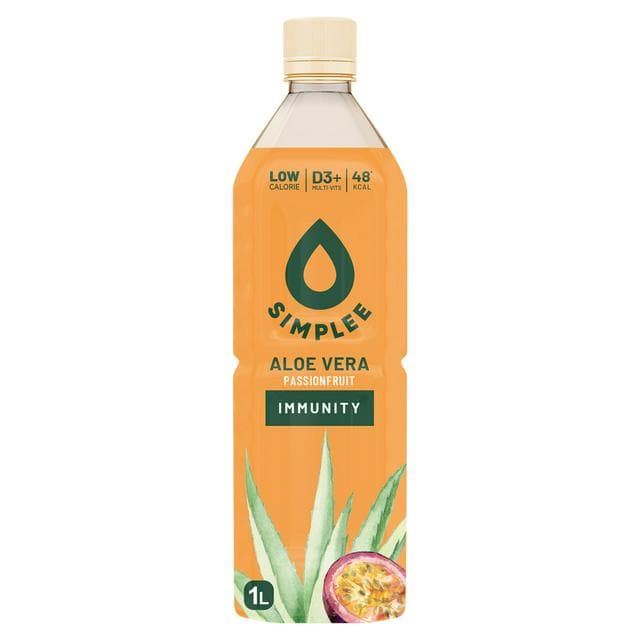 Simplee 1L Aloe Vera Immunity Wellness Drink Passionfruit - gallery image 1