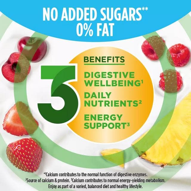 Activia 8 x 115g Strawberry & Mixed Fruit Multipack Fat Free Gut Health Yoghurt - gallery image 2