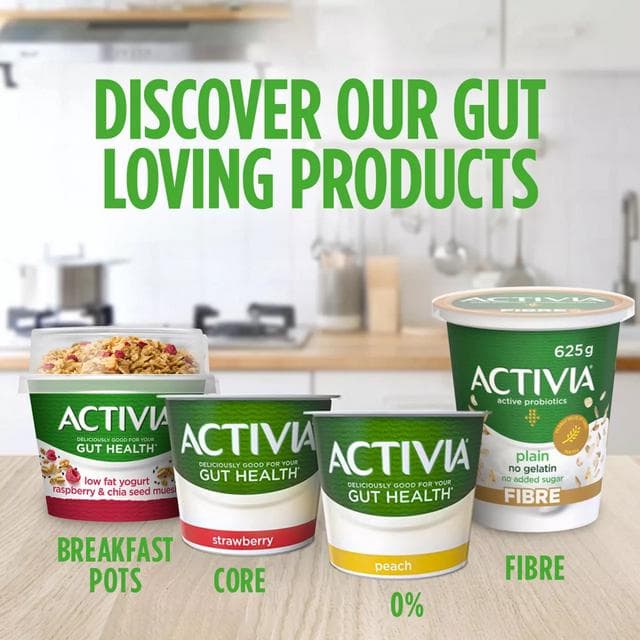 Activia 8 x 115g Strawberry & Mixed Fruit Multipack Fat Free Gut Health Yoghurt - gallery image 4