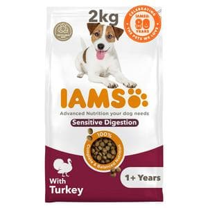 IAMS Sensitive Digestion with Turkey Dog Food 1+ Years 2kg