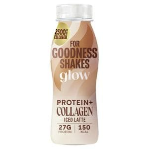 For Goodness Shakes Glow Iced Latte Collagen Protein Shake 250ml