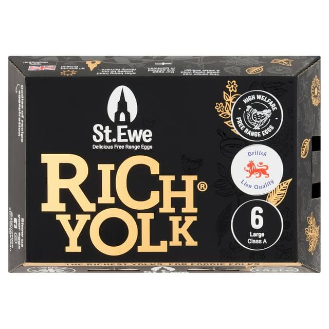St. Ewe Rich Yolk Luxuriously Large Free Range Eggs x6 - gallery image 1