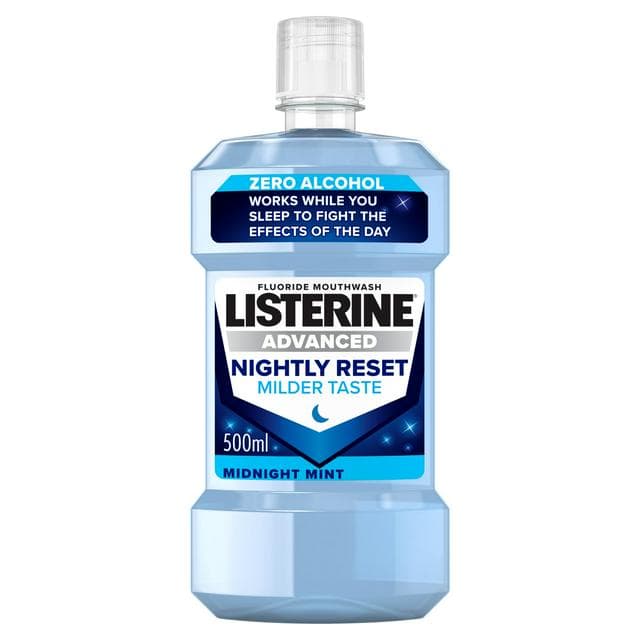 Listerine Advanced Nightly Reset Zero Alcohol Mouthwash 500ml - gallery image 1