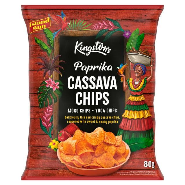Kingston's Paprika Cassava Chips 80g - gallery image 1