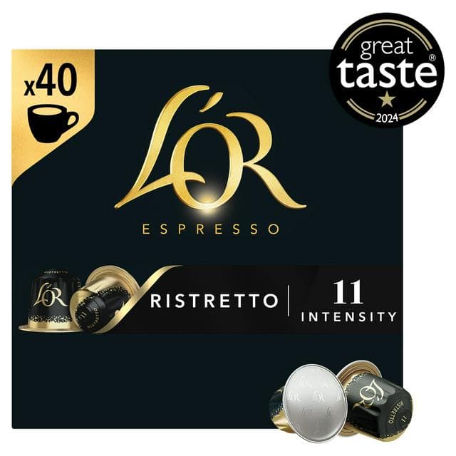 L'OR Espresso Ristretto Intensity 11 Coffee Pods x40 208g - gallery image 1