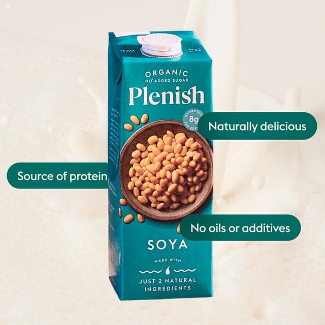 Plenish 1L Chilled Dairy Free Organic Soya Drink - gallery image 3
