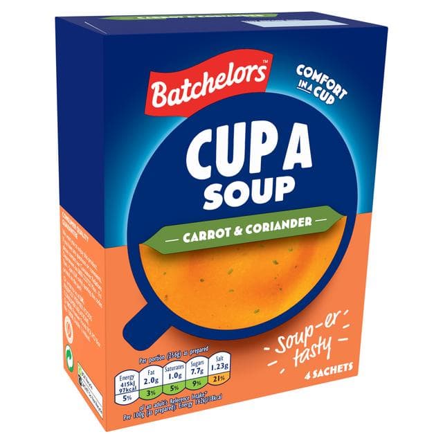 Batchelors Cup a Soup Carrot & Coriander x4 103g - gallery image 2