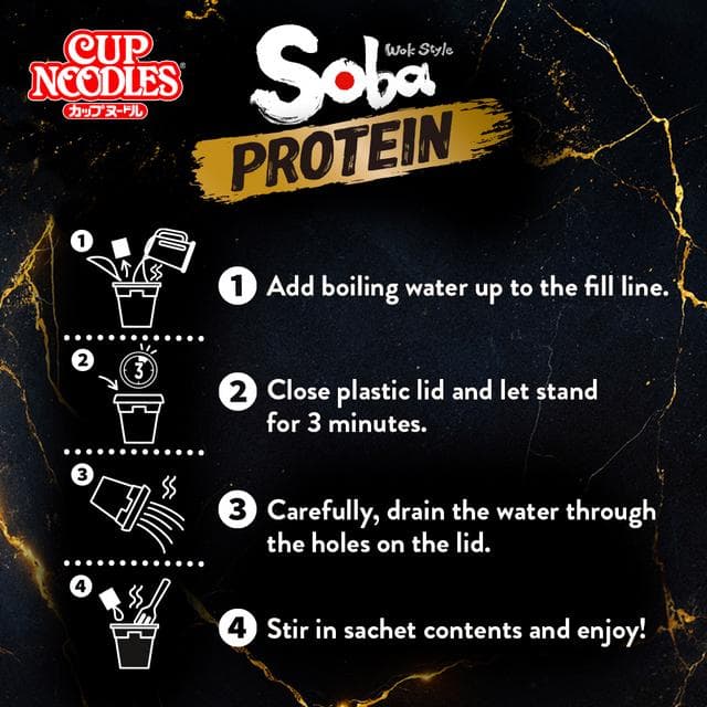 Nissin Soba Protein Chilli Instant Wok Style Noodles Pot 93g - gallery image 3