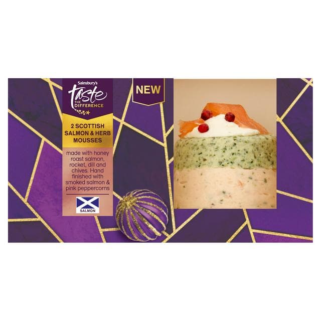 Sainsbury's 2 x Scottish Salmon & Herb Mousses, Taste the Difference 150g - gallery image 1