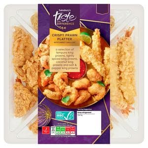 Sainsbury's 466g Crispy Prawn Platter with Sweet Chilli Dip, Taste the Difference