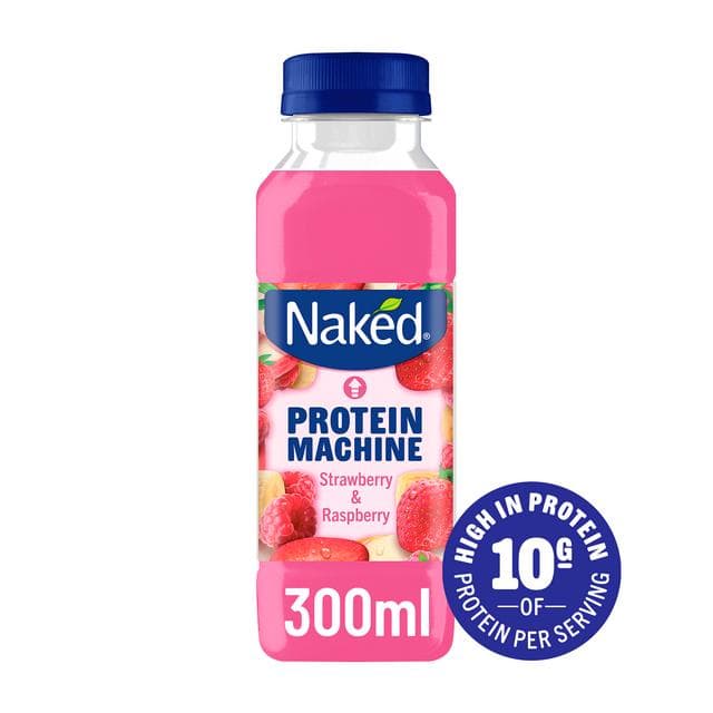 Naked Protein Machine Strawberry & Raspberry Smoothie 300ml - gallery image 2