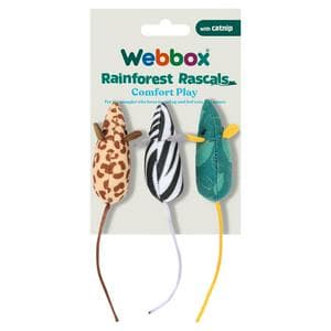 Webbox Cuddly Mice with Catnip for Cats