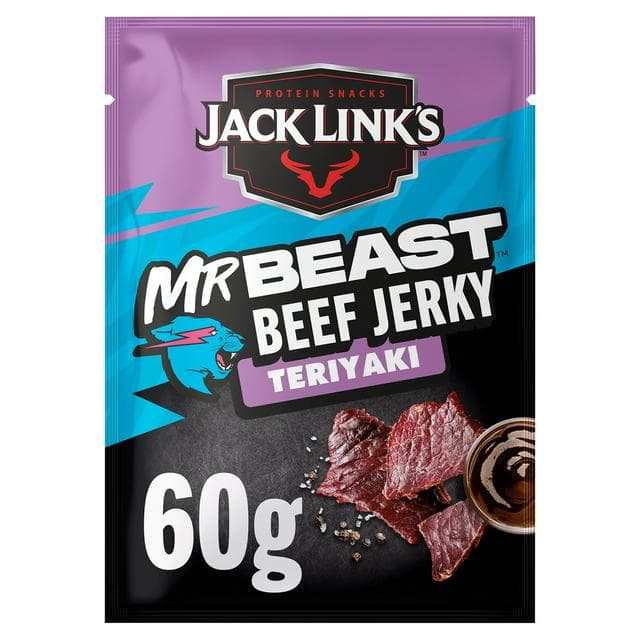 Jack Link's Beef Jerky Teriyaki 60g - gallery image 1