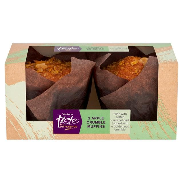 Sainsbury's Apple Crumble Muffins, Taste the Difference x2 - gallery image 1