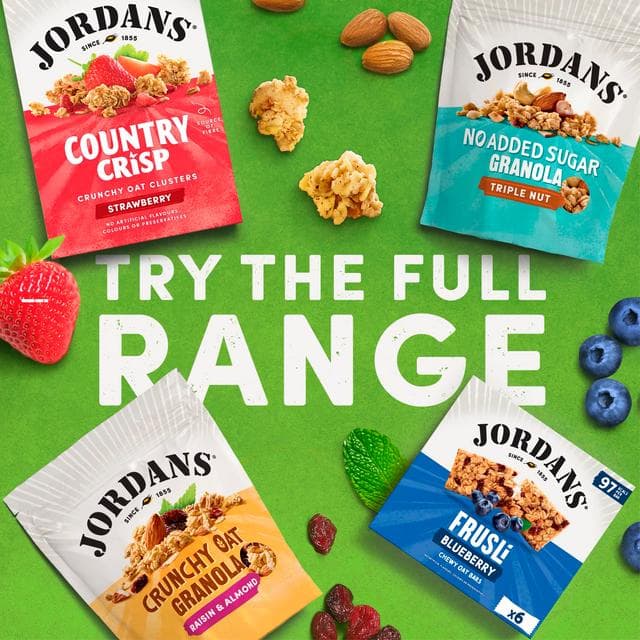 Jordans Frusli Juicy Blueberry Chewy Oat Cereal Snack Bars 6 x 25g - gallery image 5