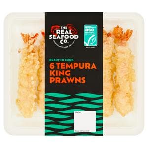 The Real Seafood Co. 6 x Tempura King Prawns 156g