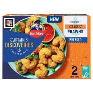 Birds Eye Captain's Discoveries Crunchy Classic Prawns Breaded 250g