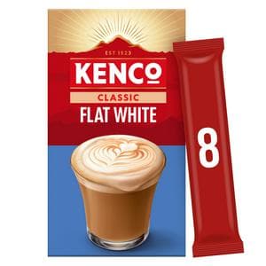 Kenco Flat White Instant Coffee Sachets 8 x 14.8g
