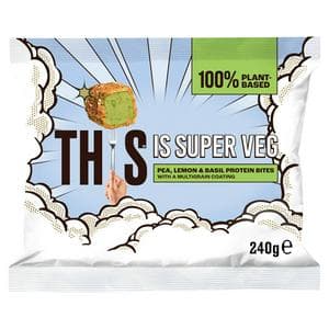 This is Super Veg Pea, Lemon & Basil Protein Bites with a Multigrain Coating 240g