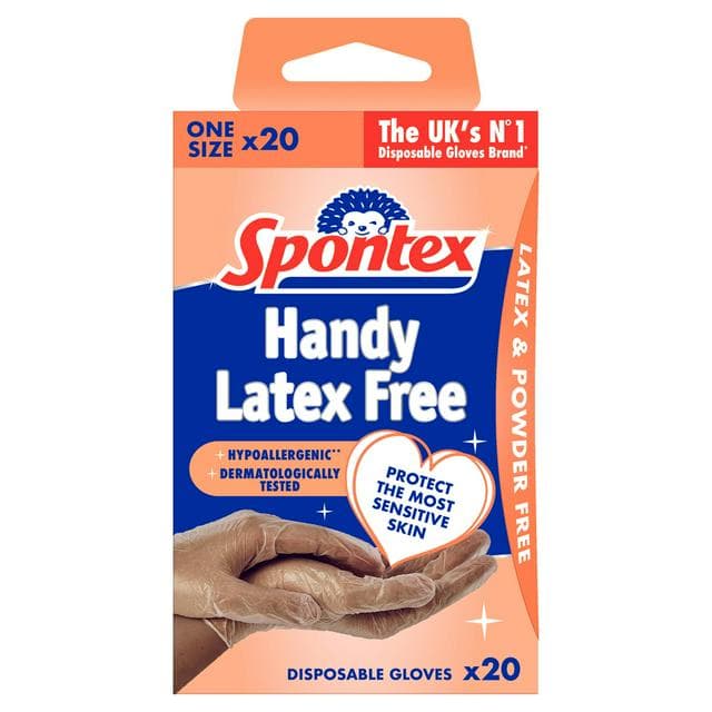 Spontex Handy Latex Free Disposable Gloves x20 - gallery image 1