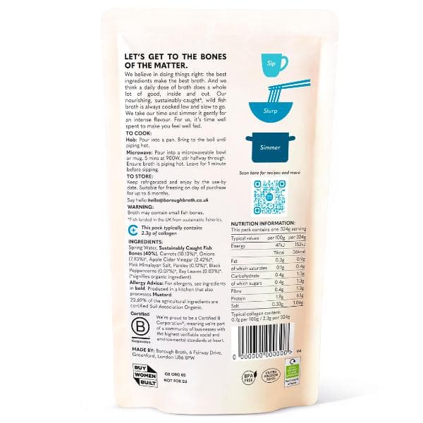 Borough Broth Sustainably Caught Fish Bone Broth 324g - gallery image 4