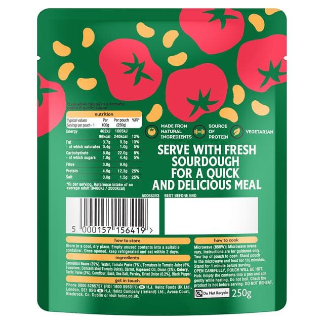 Heinz Tomato Cannellini Beans Italian Style 250g - gallery image 6