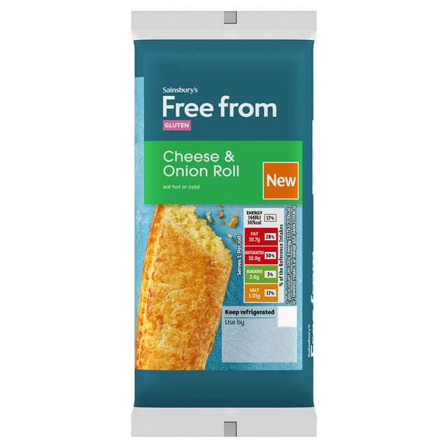 Sainsbury's Free From 110g Cheese & Onion Roll - gallery image 1