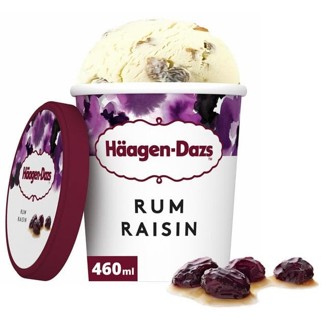 Haagen-Dazs Rum Raisin Ice Cream 400g - gallery image 1