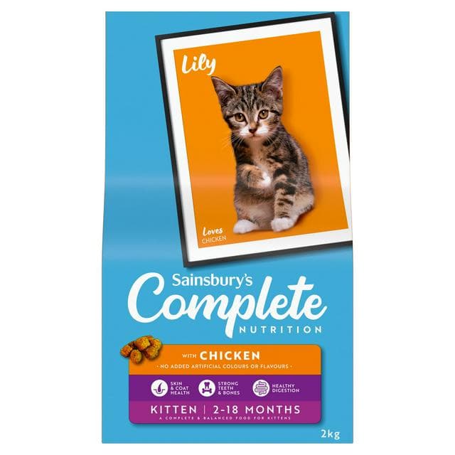 Sainsbury's 2kg Complete Nutrition Kitten with Chicken 2-18 Months Cat Food - gallery image 1