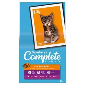 Sainsbury's 2kg Complete Nutrition Kitten with Chicken 2-18 Months Cat Food