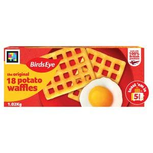 Birds Eye Potato Waffles x18 1.02kg