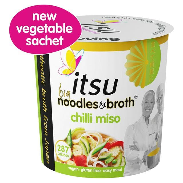 itsu Big Chilli Miso Instant Noodles & Broth Pot 98g - gallery image 1