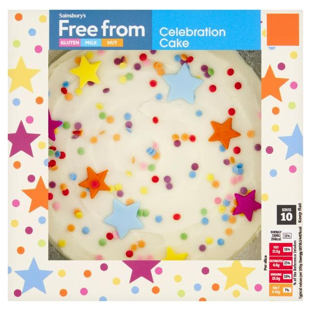 Sainsbury's Free From 590g Celebration Cake - gallery image 1