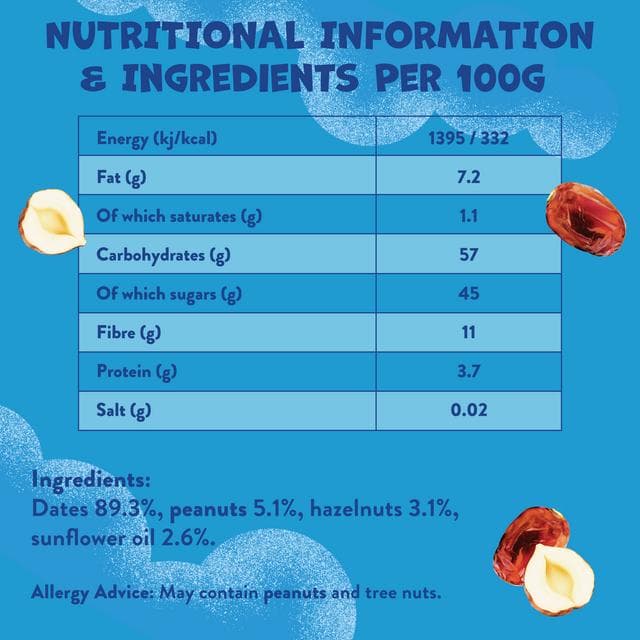 Goodies 5 x 20g Date & Nuts Multipack Kids Snack Fruit Bars - gallery image 3